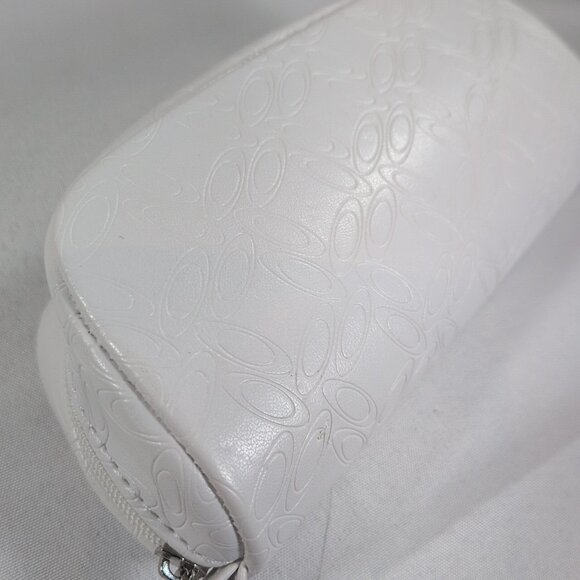 Oakley White Sunglasses Case Monogram All-Over Zip Wrist Strap Soft Shell Side - Picture 4 of 16